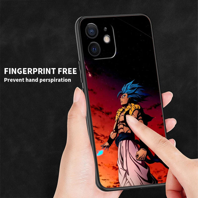 Copy of Japanese Art D-Dragon Ball Z For Apple iPhone 15 14 13 12 Pro Max Mini 11 Pro XS Max X XR 6 7 8 Plus SE 2020 Black Phone Case