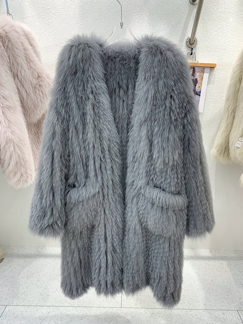 2025 Gender Fluid Faux Fur Knited Coat