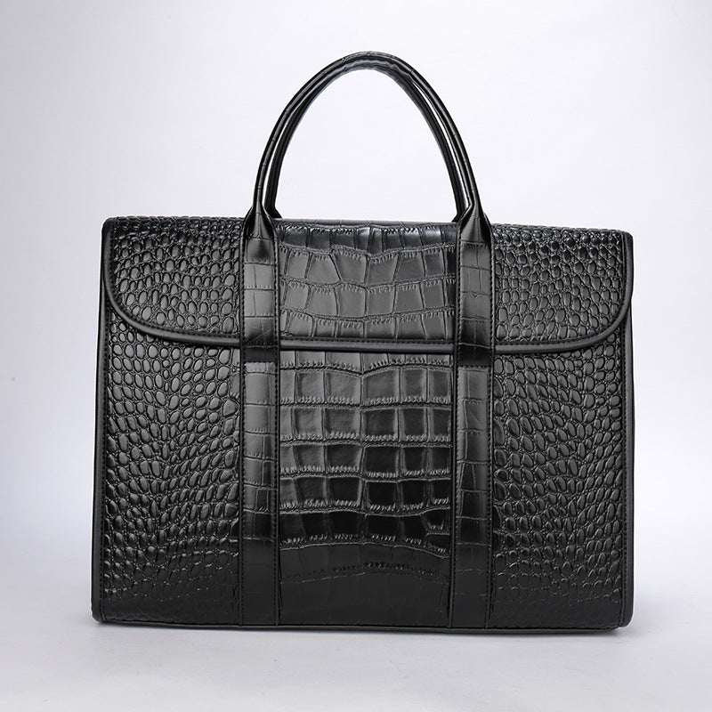 Croc briefcase for men