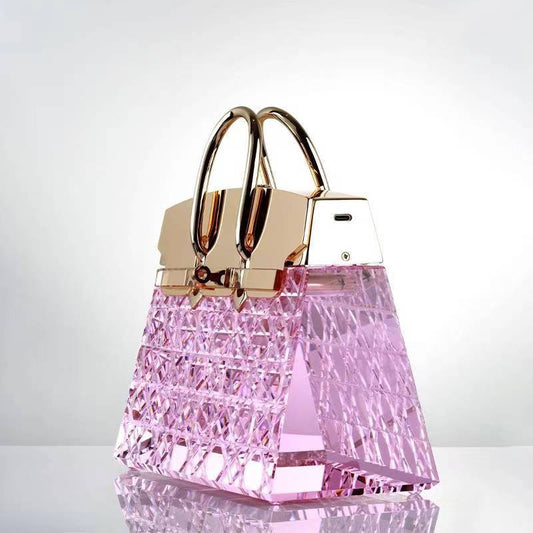 High-end crystal bag table lamp. Collector item: decorative ornaments handbag crystal lamp bedroom table lamp portable