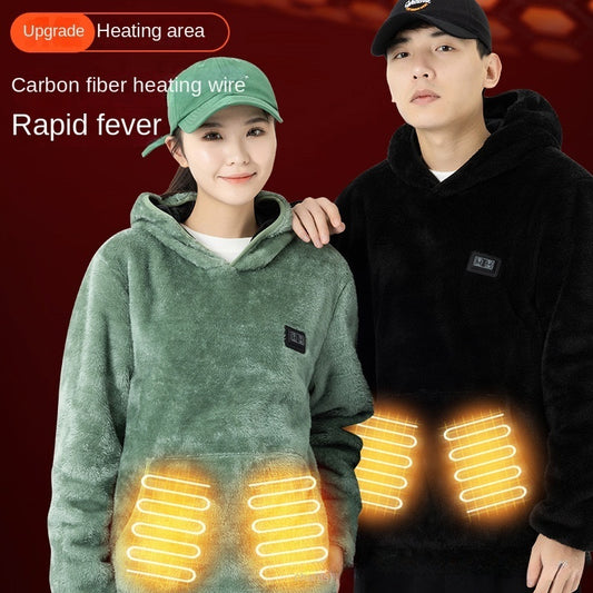 USB heating hoodie for both men and women