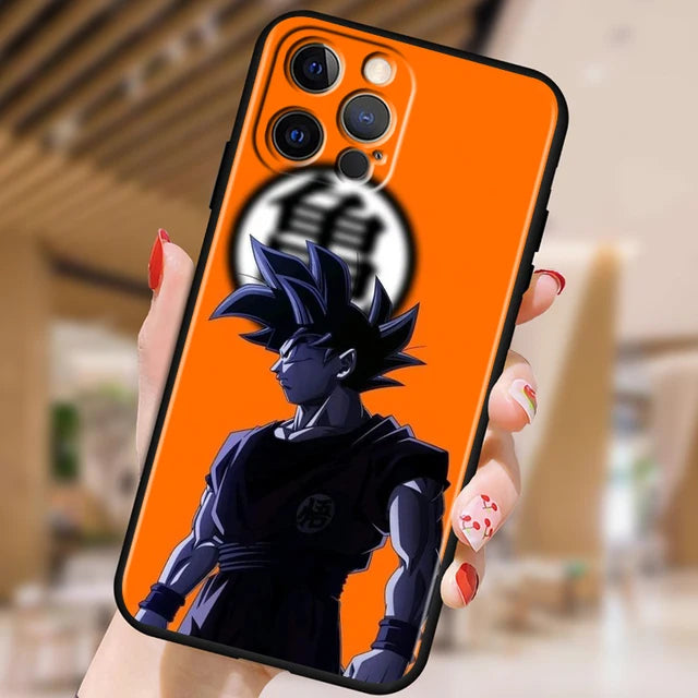 Copy of Japanese Art D-Dragon Ball Z For Apple iPhone 15 14 13 12 Pro Max Mini 11 Pro XS Max X XR 6 7 8 Plus SE 2020 Black Phone Case