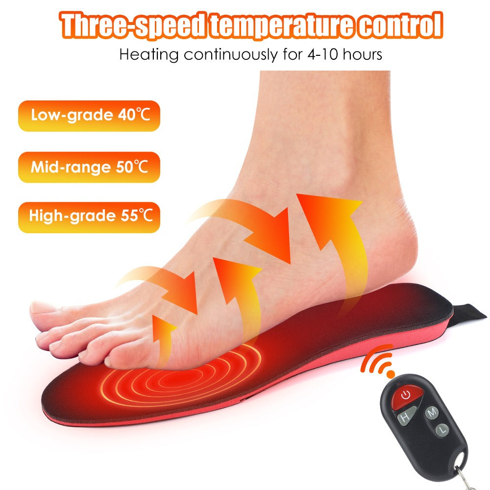 Outdoor Electric Heating Insole Male Female Same USB Charging Three Gear Wireless Remote Control Thermal Insole