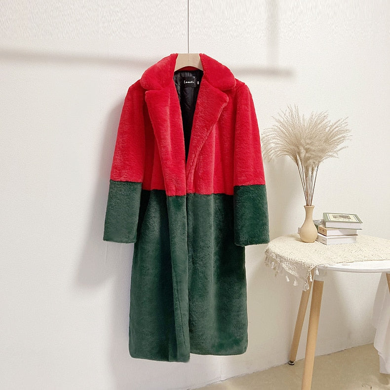 Winter Loose Velvet Mid-Length Coat