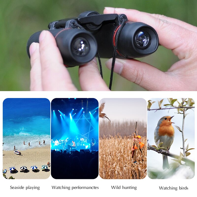 Zoom Telescope 30x60 Folding Binoculars with Low Light Night Vision for outdoor bird watching travelling hunting camping 1000m