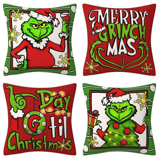 Grinch Christmas Pillow Cover