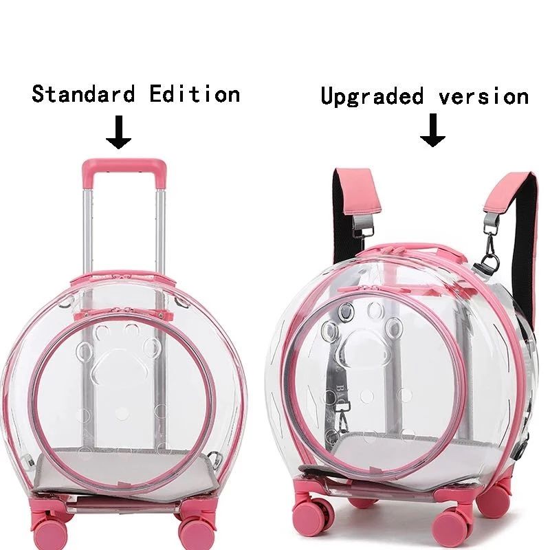 Pet Trolley Case Transparent Cat Bag Multifunctional Cat Bubble Box Portable Space Capsule Dog Backpack