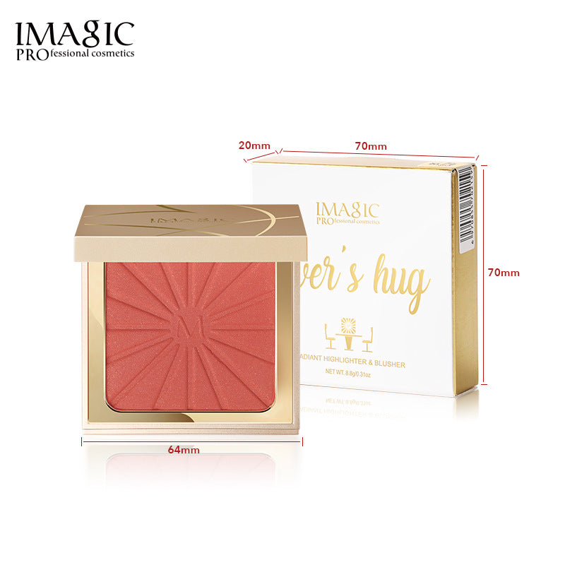 IMAGIC Monochrome Blush High Gloss Matte Vitality Pearlescent Natural Nude Makeup Three Dimensional Repair Compact And Portable