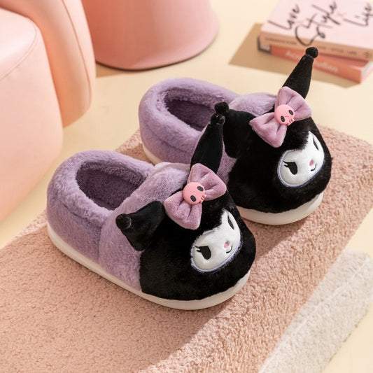 Sanrio Slippers, Melody Jade Gui Dog, HelloKitty, Kuromi Cotton Slippers, Cotton Shoes for Home Warmth, Autumn and Winter Women