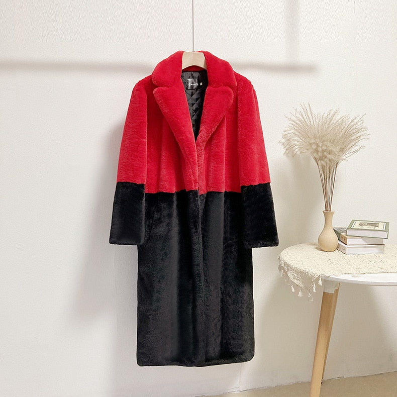 Winter Loose Velvet Mid-Length Coat