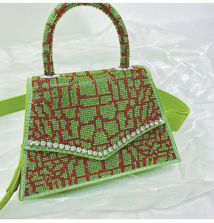 Colorful Rhinestone Bag New Portable Small Square Bag