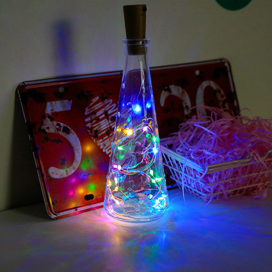 Led Wine Bottle Stopper Light String Copper Wire Light String Holiday Room Decoration Small Colored Lights