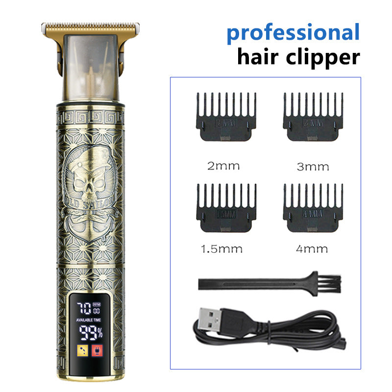 T9 Hairdresser With LCD Display Electric Hair Clipper Household Large Screen Digital Display Electric Hair Clipper Carving Oil Head Shaver Hair Clipper