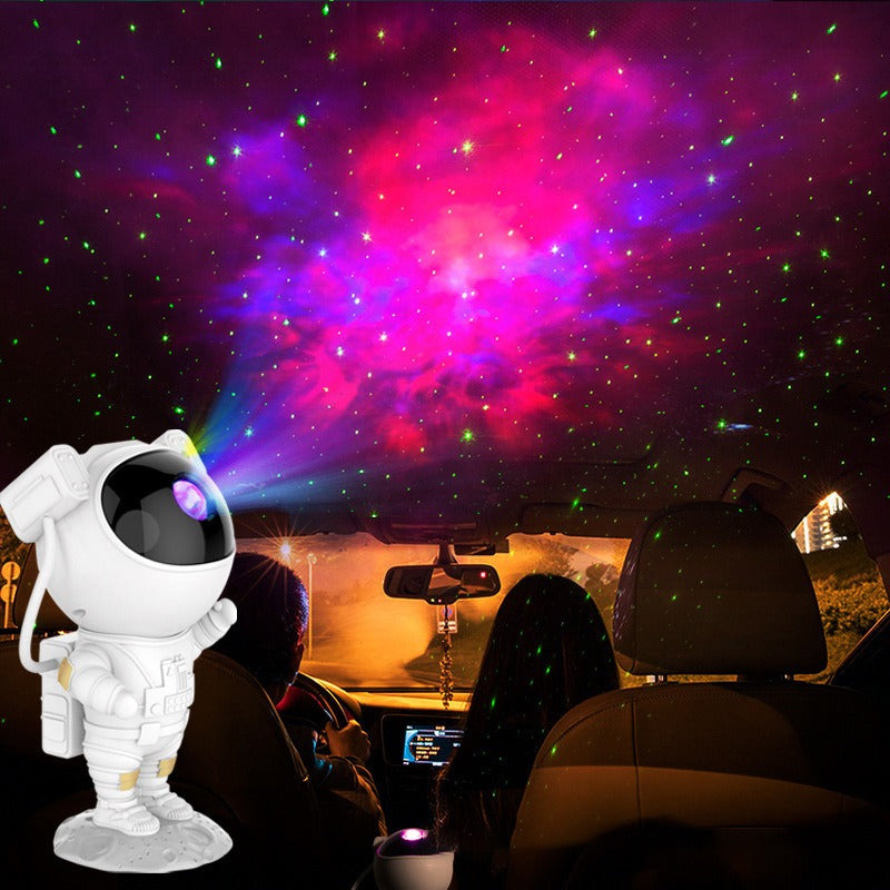 Astronaut starry sky projection lamp, bedroom bedside table lamp, rechargeable decoration, plug-in night light