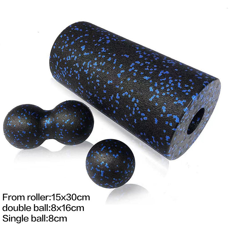 Hollow yoga column peanut ball three piece set EPP foam roller fitness yoga rehabilitation training muscle relaxation