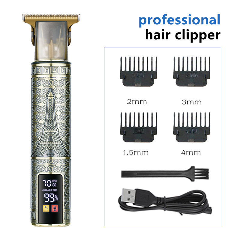 T9 Hairdresser With LCD Display Electric Hair Clipper Household Large Screen Digital Display Electric Hair Clipper Carving Oil Head Shaver Hair Clipper