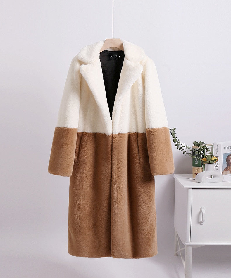 Winter Loose Velvet Mid-Length Coat