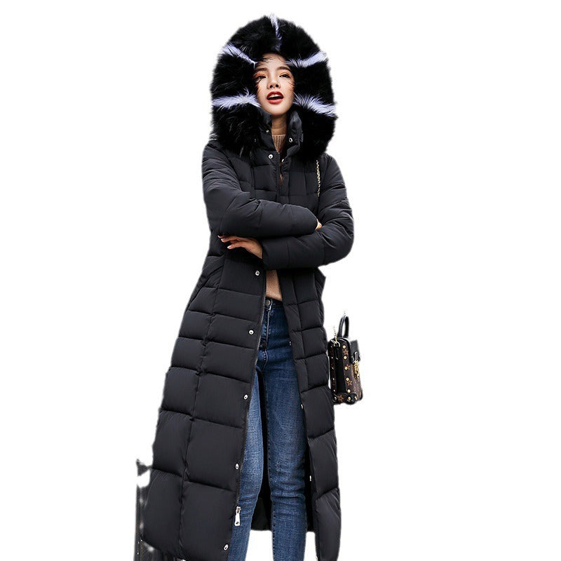 Winter New Korean Fashion Slim Fit Over Knee Thickened Cotton Coat Winter Coat