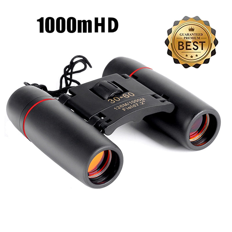 Zoom Telescope 30x60 Folding Binoculars with Low Light Night Vision for outdoor bird watching travelling hunting camping 1000m