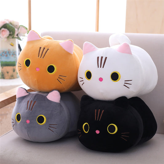 Mollusk Pillow Cute Cat Cylindrical Long Pillow Bedside Single Double Pillow Nap Pillow Office Pillow