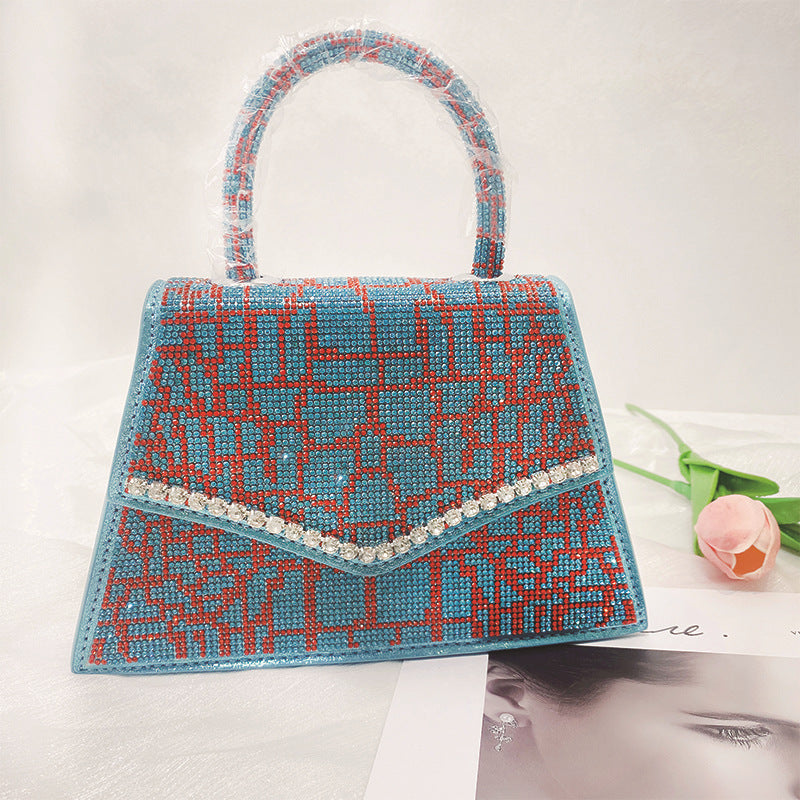 Colorful Rhinestone Bag New Portable Small Square Bag