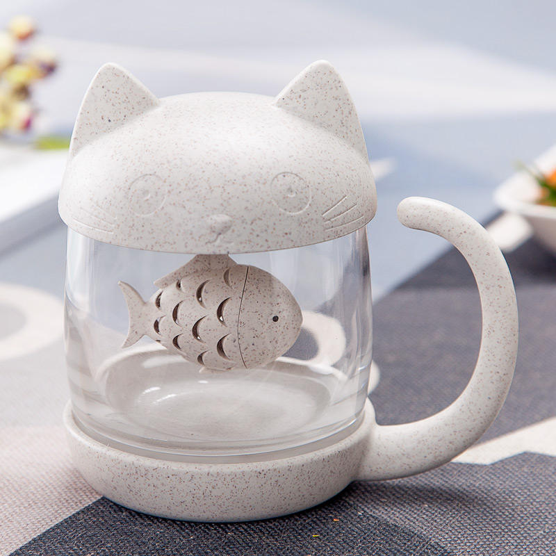 Tea Mug With Filter Glass Bottle Tea Cups With Infuser Home Office Tea Strainer