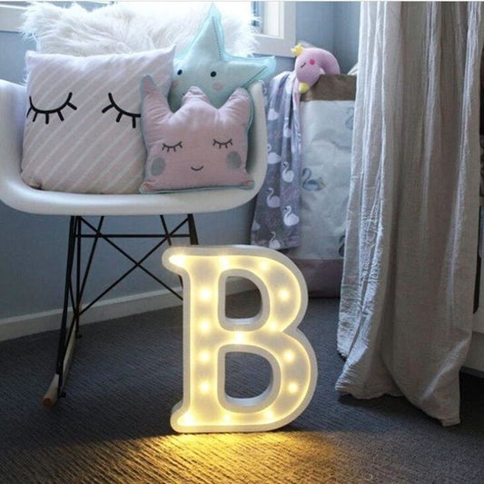 Luminous LED Letter Night Light. Christmas Home Decoration.