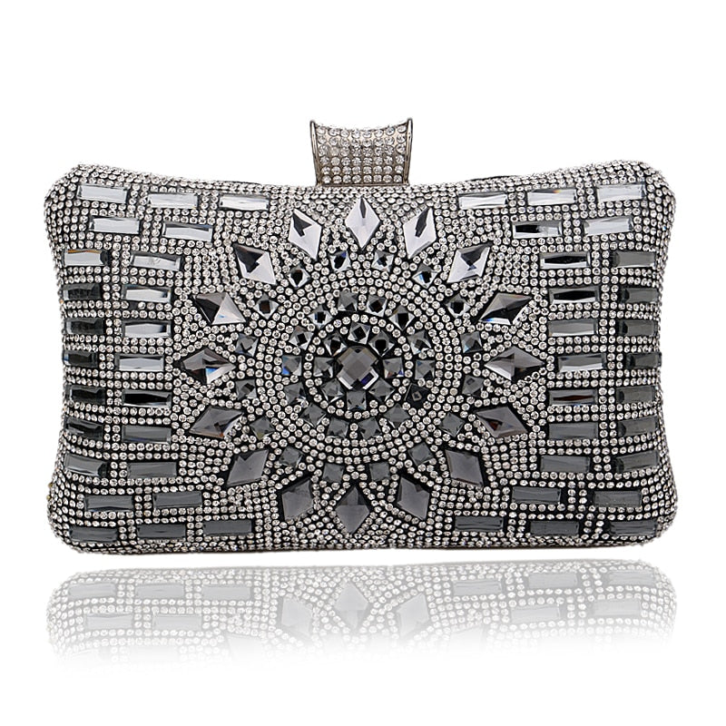 Acrylic Women Evening Bag Diamonds Purse Handbags Chain Shoulder Wedding Party Evening Clutches Messenger Bag