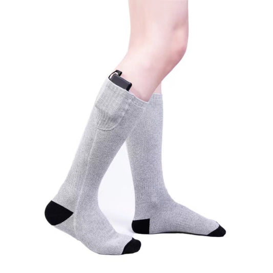 Charging and heating socks, ski socks, electric heating socks, USB charging long tube, warm socks for men and women in winter