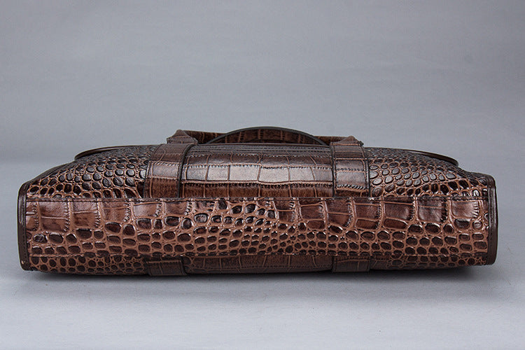 Croc briefcase for men