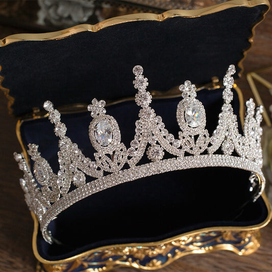 Luxury Tiaras And Crowns AAA CZ Zirconia Hair Accessories and Bridal Jewelry