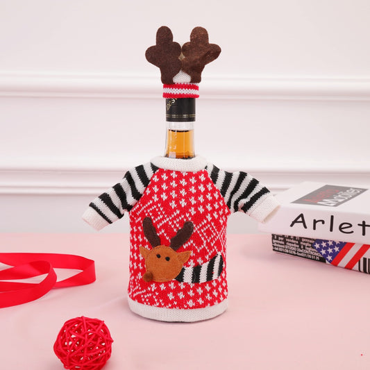 Christmas Deer Red Wine Bottle Set Christmas Champagne Bottle Set