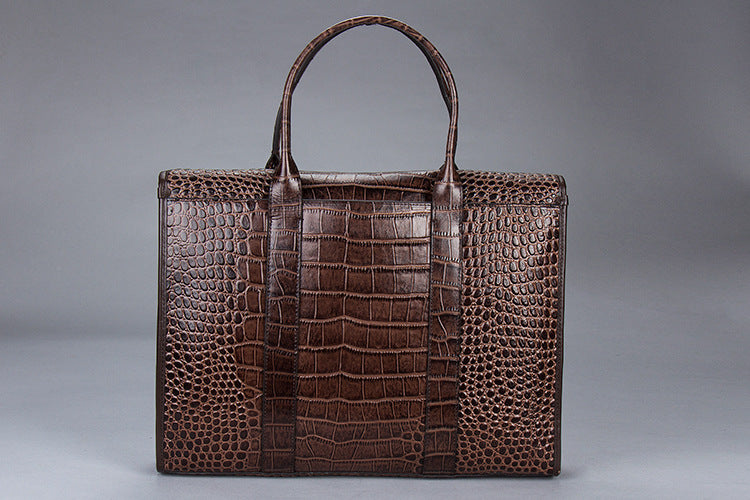 Croc briefcase for men