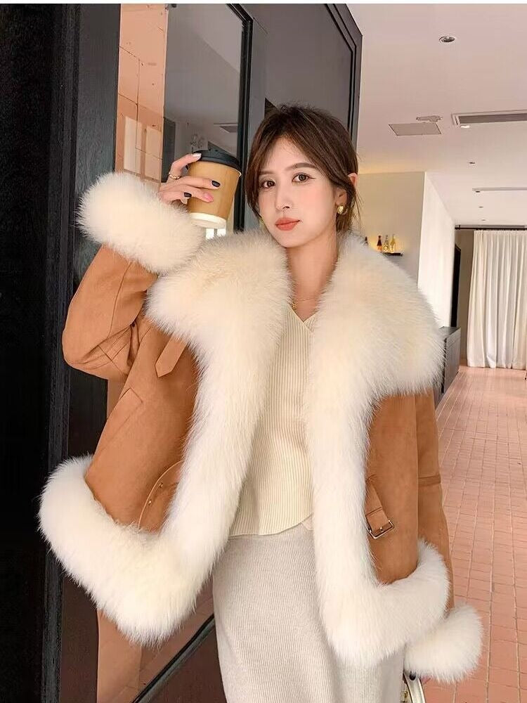 Winter New Fox Fur Grass Small Short Coat