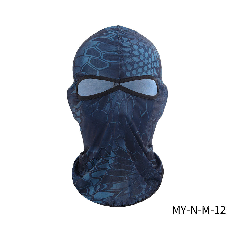 Lycra Hat Outdoor Riding Mask Motorcycle Helmet Liner Double-Hole Open-Eye Hood Hat