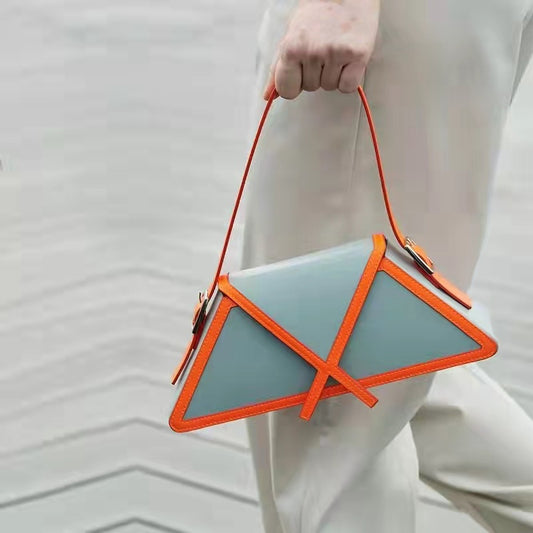 Paradis Island Pyramid - New fashionable minimalist bag with design, women's trendy single shoulder handbag, underarm bag