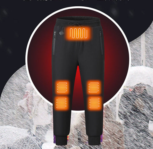 Intelligent heating, insulation, and heating. Wear thick autumn and winter warm pants for men and women. Warm and cold resistant crystal pants