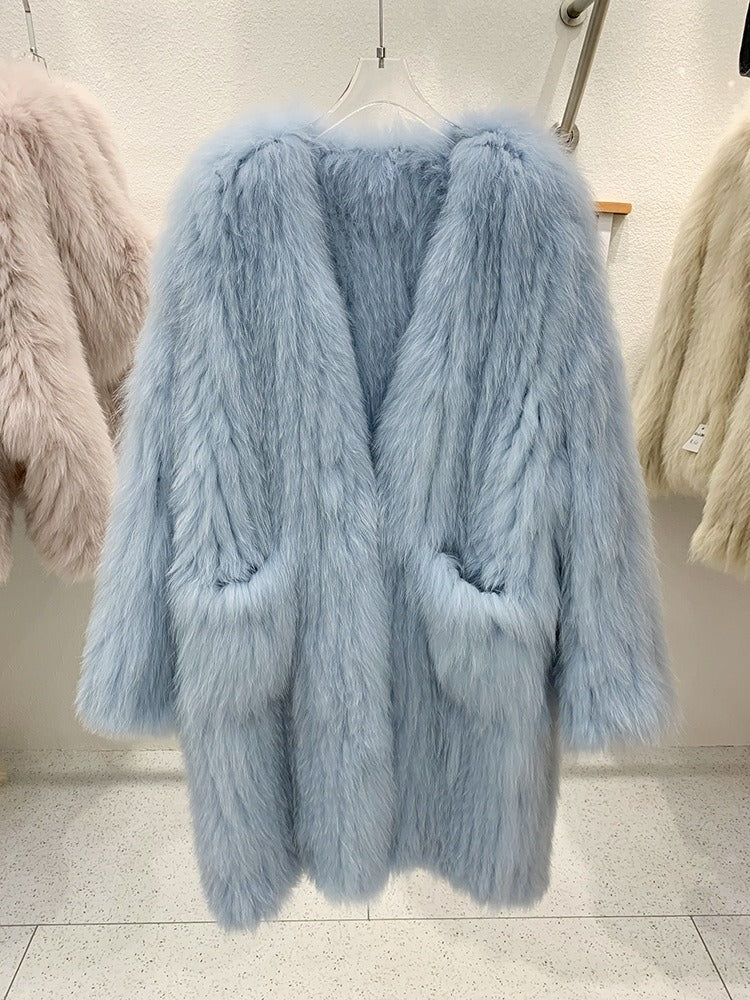 2025 Gender Fluid Faux Fur Knited Coat