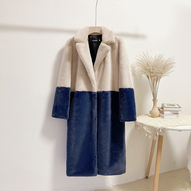 Winter Loose Velvet Mid-Length Coat