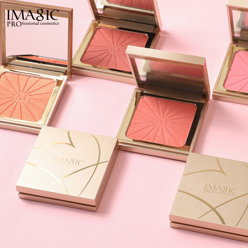 IMAGIC Monochrome Blush High Gloss Matte Vitality Pearlescent Natural Nude Makeup Three Dimensional Repair Compact And Portable