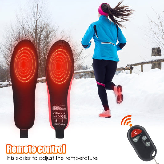 Outdoor Electric Heating Insole Male Female Same USB Charging Three Gear Wireless Remote Control Thermal Insole