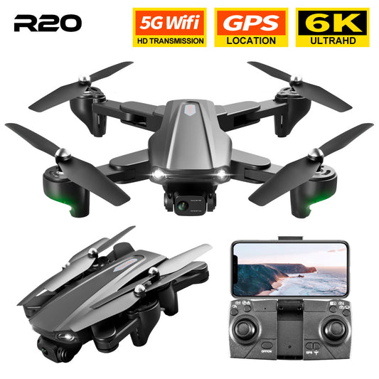 *New Christmas Gift Alert* R20 Cross-Border Drone GPS HD Aerial Photography 4K Dual-Camera