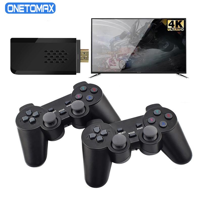 4K HD Video TV Game Console 2G+32G/64G 10000+ Classic Retro Games 4K Game Stick With 2.4G Wireless Controller PS1/FC Joystick