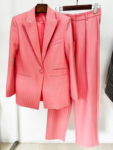 Suit jacket and pants set two-piece set