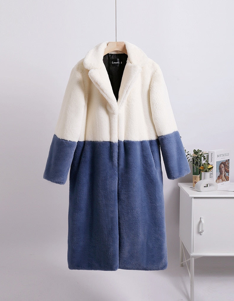 Winter Loose Velvet Mid-Length Coat