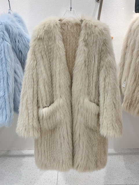 2025 Gender Fluid Faux Fur Knited Coat