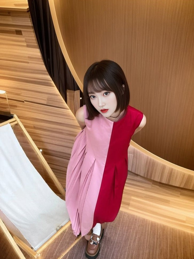 2025 Valentine's Day coded - Pink Contrast dress