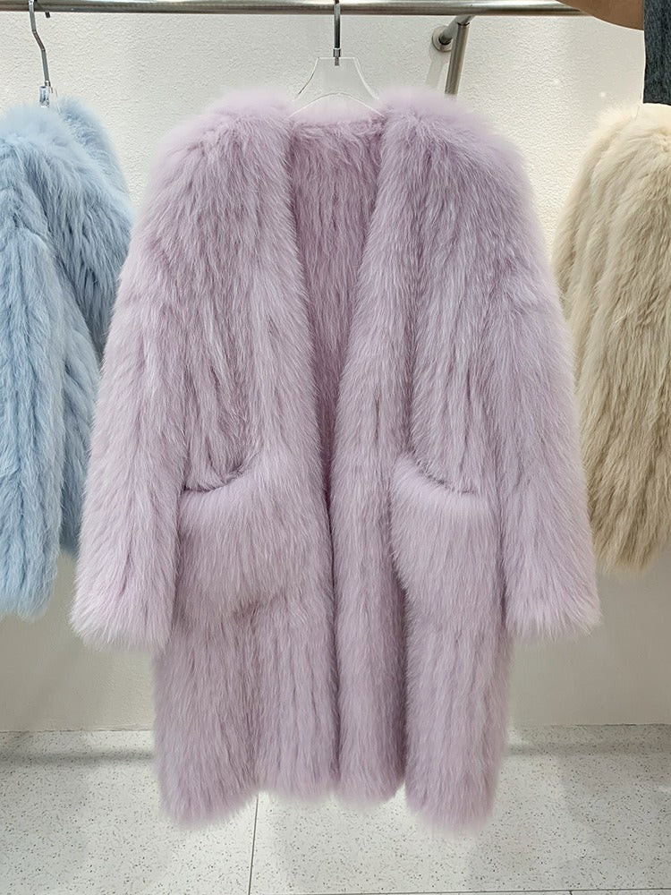 2025 Gender Fluid Faux Fur Knited Coat