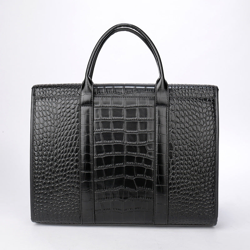 Croc briefcase for men