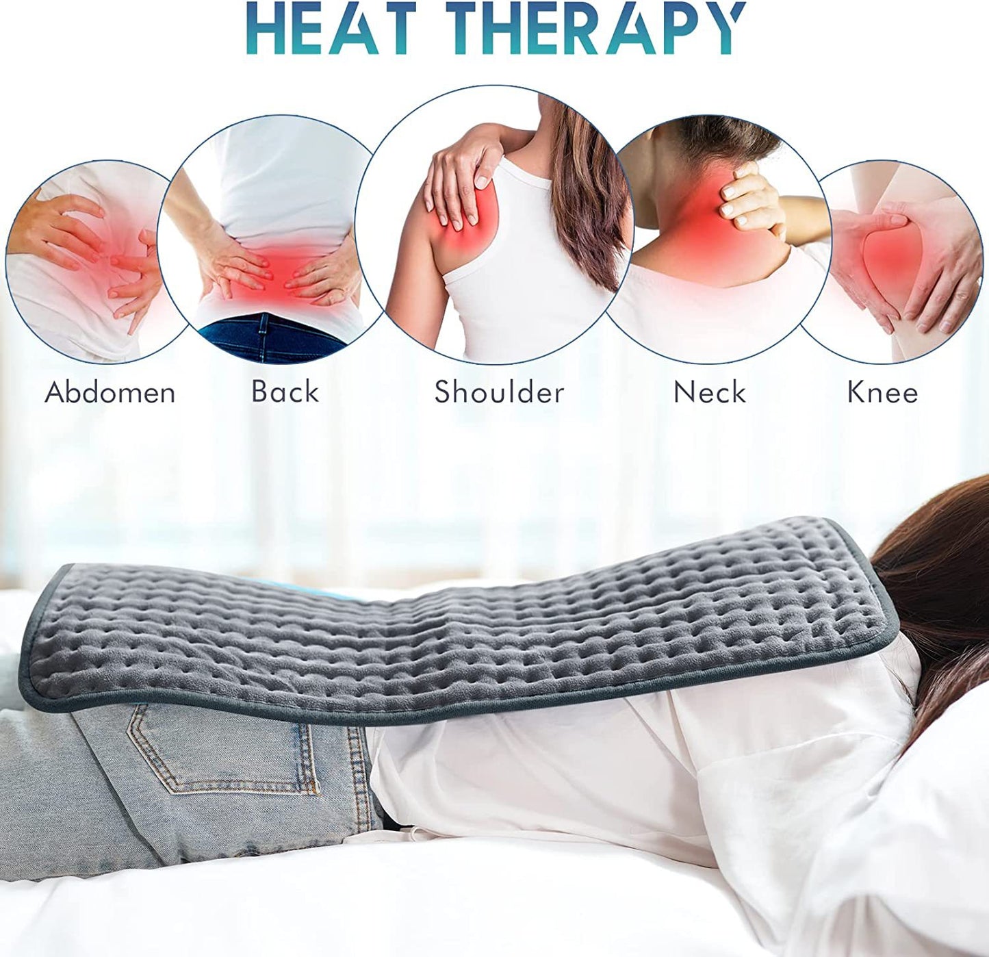 Heating Blanket Electric Heating Cushion Waist Warming Blanket Stomach Warming Pad Adjustable Heating Blanket